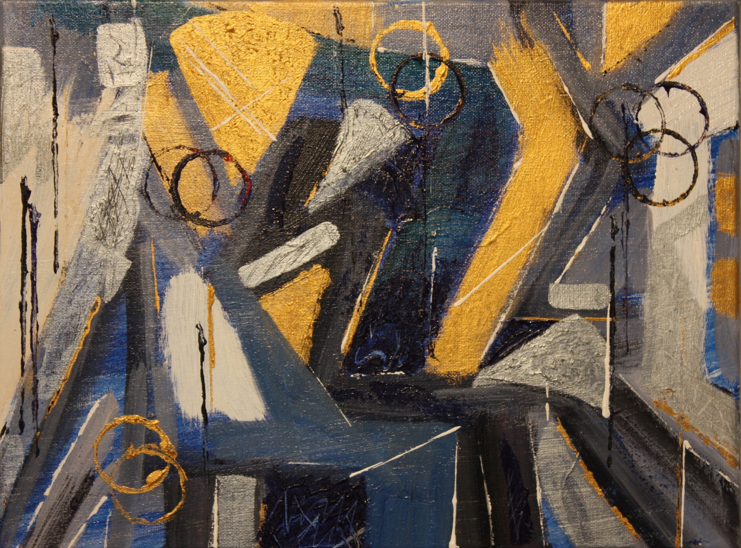 The Scholar - an abstract acrylic painting