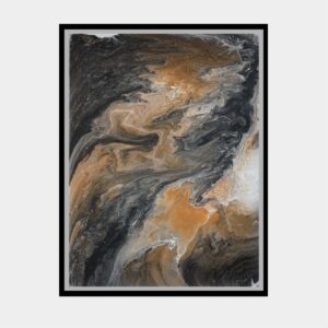 golden haze abstract pour No. 7529