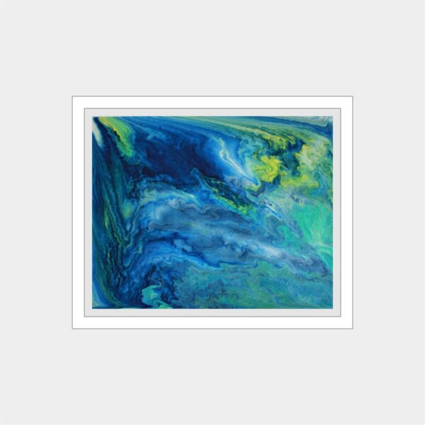acrylic pour painting on canvas - 7417W