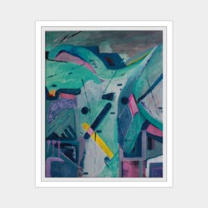 abstract acrylic painting - five past five No 7402W