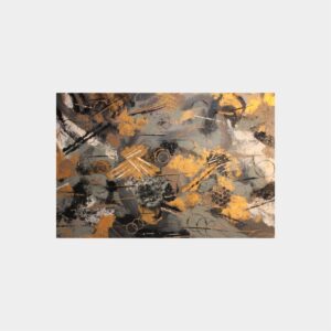 golden arrows original abstract acrylic painting